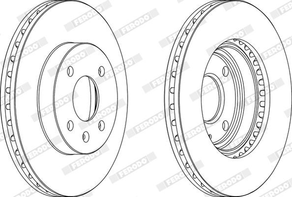 FERODO DDF279: Disque de frein Ø: 243mm, plein, Ø: 243mm, huilé, sans vis/boulons PREMIER