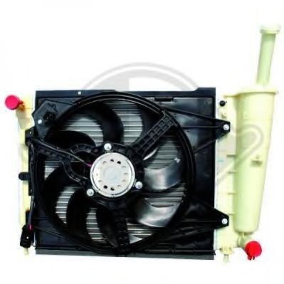 DIEDERICHS 8340510: Module de refroidissement avec condensateur, avec radiateur, avec cadre du ventilateur de radiateur (encadrement), avec déshydrateur