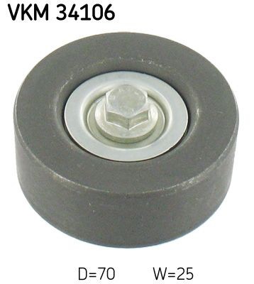 SKF VKM 34106: Polia de desvio / de guia, correia trapezoidal estriada Ø: 70mm