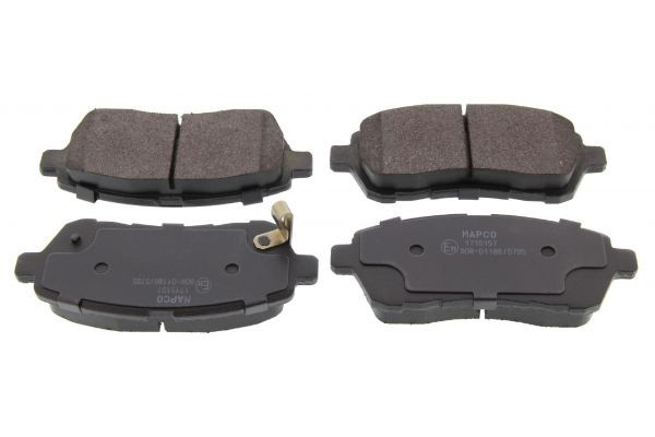 MAPCO 6881: Juego de pastillas de freno Eje delantero, Chapa antichirridos
