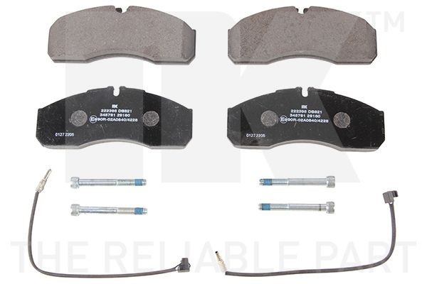 NK 222395: Bromsbelägg med tillbehör