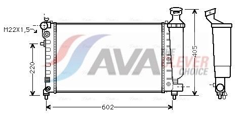 AVA COOLING SYSTEMS CNA2119: Radiateur du moteur ** CLEVER FIT ** avec vase d'expansion