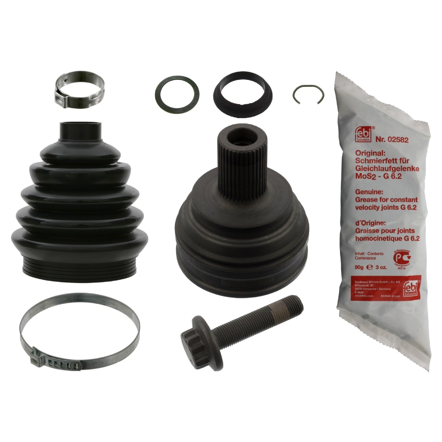 FEBI BILSTEIN 33260: Homokineet reparatie set, aandrijfas Vooras, Wielzijde