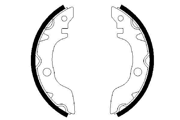 BOSCH 0 986 487 419: Jeu de mâchoires de frein