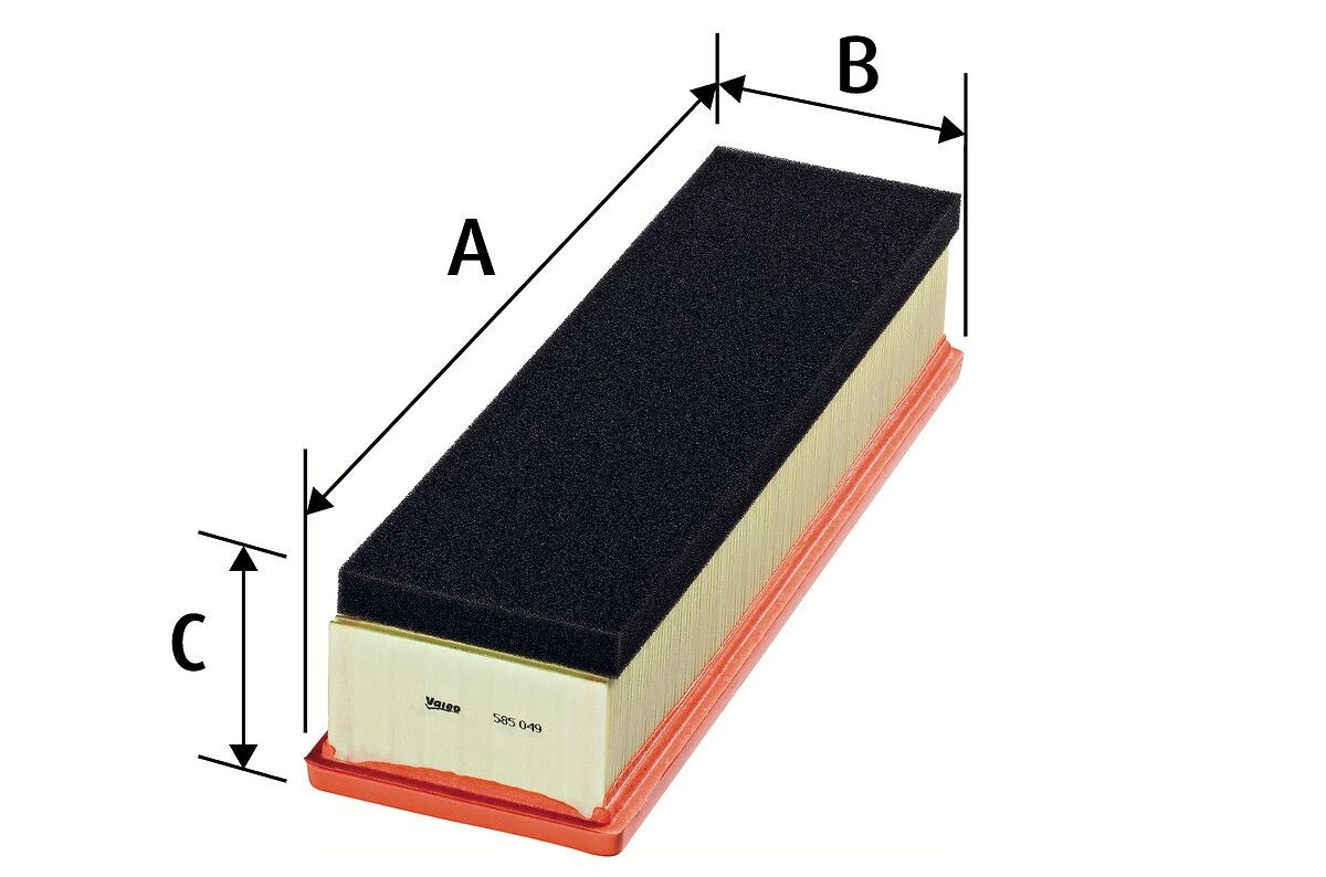 VALEO 585049: Въздушен филтър с предфилтър