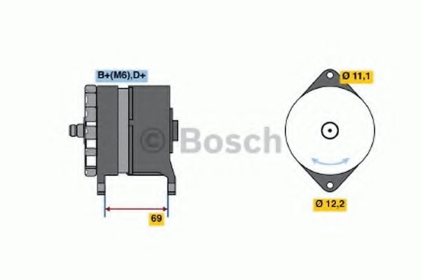 BOSCH 0 120 489 136: Alternator 65A