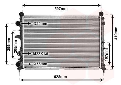 VAN WEZEL 17002066: Radiateur du moteur