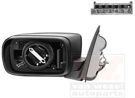 VAN WEZEL 0646860: Εξωτερικός καθρέπτης δεξιά, ηλεκτρικό