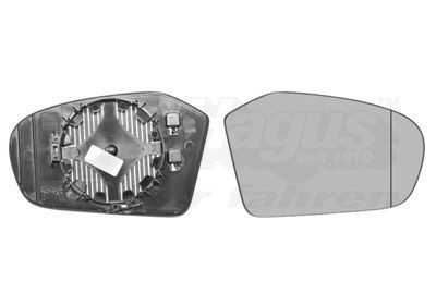 VAN WEZEL 3017838U: Spoguļstikls, Ārējais atpakaļskata spogulis * HAGUS * pa labi