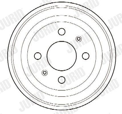 JURID 329000J: Спирачен барабан задна ос, предна ос, 185mm, 219mm, без сензорен пръстен за ABS, без колесен лагер
