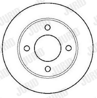 JURID 561683JC: Piduriketas COAT+ Ø: 214mm, täis, Ø: 214mm, kaetud, ilma kruvideta