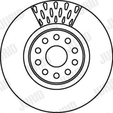 JURID 562051J: Bremseskive Ø: 290mm, fuldstændigt, Ø: 290mm, olieret, med skruer