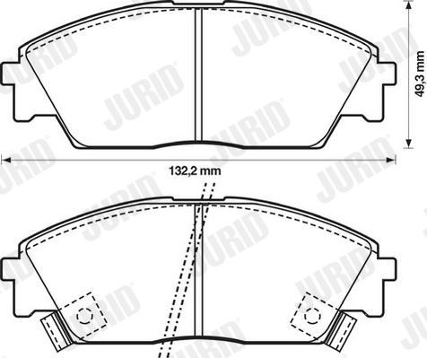 JURID 572330J: Plaquettes de frein sans accessoires