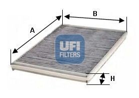 UFI 54.102.00: Filtro de habitáculo Filtro de carbón activado