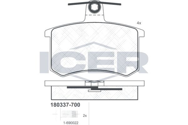 ICER 180337-700: Bromsbelägg