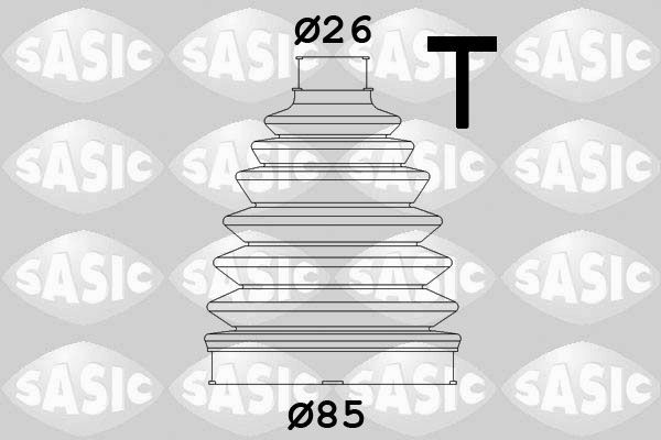 SASIC 1904021: Asmanchetten set Vooras, Wielzijde, Thermoplastic