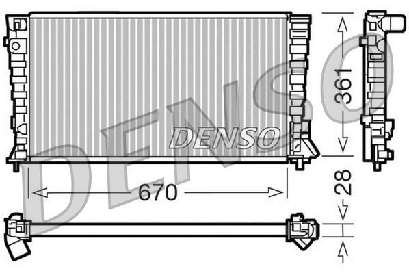 DENSO DRM07020: Radiateur du moteur Aluminium