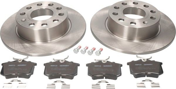 MAPCO 47831: Disques et plaquettes de freins Essieu arrière, Ø: 255mm, plein