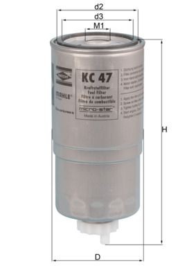 KNECHT KC 47: Palivový filter