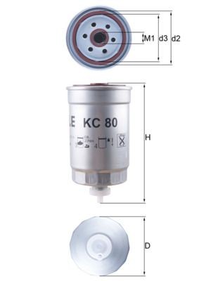 KNECHT KC 80: Filtro combustible