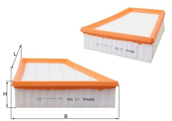 KNECHT LX 998: Vzduchový filter