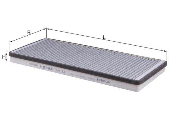 KNECHT LAK 83: Pollenfilter Aktivkulfilter