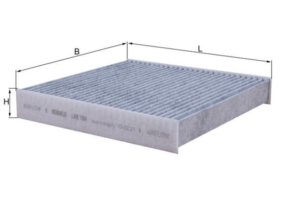 KNECHT LAK 184: Pollenfilter Aktivkulfilter