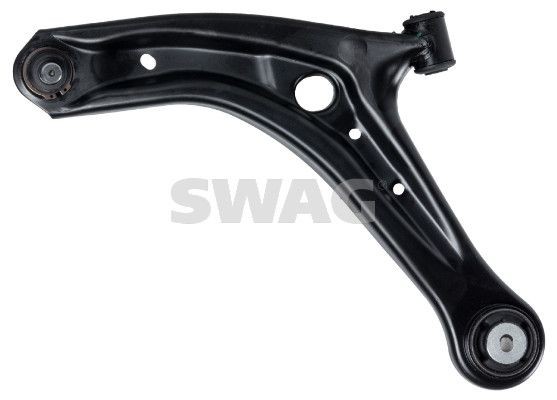 SWAG 50 93 6881: Tukivarsi Etuakseli, vasen, Alla, Teräslevy, kumilaakereilla, Alapallo-/pallonivelellä