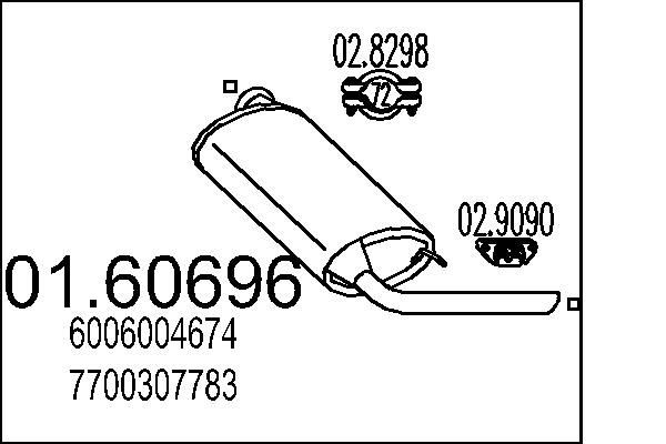 MTS 01.60696: Bagpotte 650mm