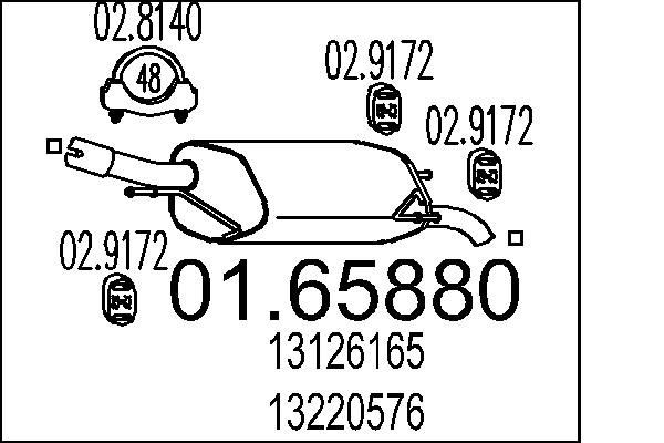 MTS 01.65880: Lõppsummuti 680mm