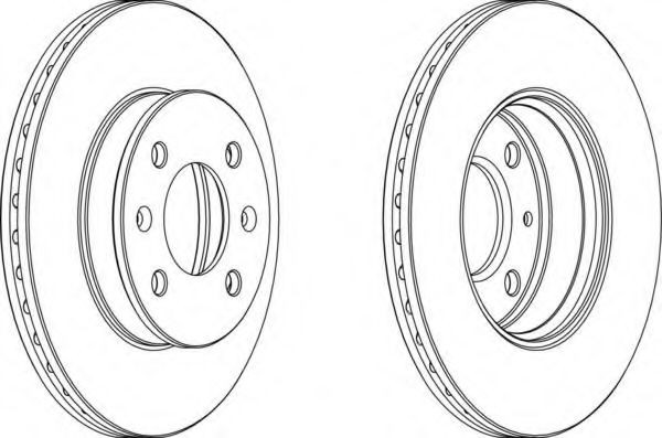 FERODO DDF1529-1: Bremžu diski Ø: 241mm, ventilējams