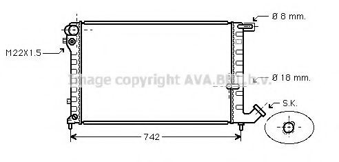 PRASCO CN2148: Radiateur du moteur avec raccords rapides