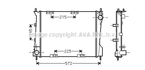 PRASCO RT2554: Radiateur du moteur