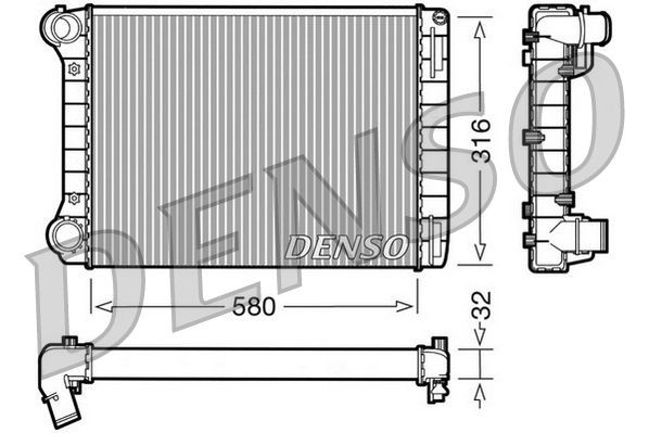 DENSO DRM09101: Radiateur du moteur Aluminium