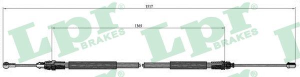 LPR C0748B: Handbremsseil 1503mm, 1503mm