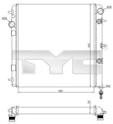 TYC 705-0071-R: Radiateur du moteur