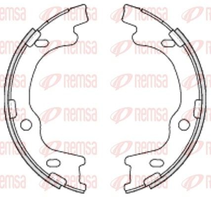 REMSA 4699.00: Bremžu loku kompl., Stāvbremze Aizmugurējais tilts, 170mm