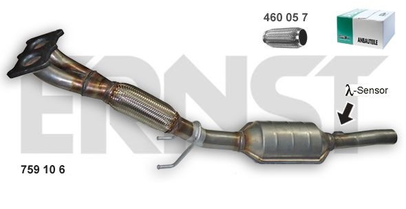 ERNST 759106: Katalüsaator koos montaažikomplektiga Set