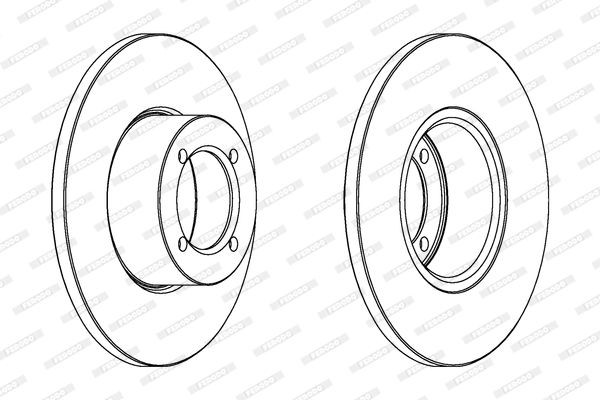 FERODO DDF054: Bremsscheibe Ø: 246mm, voll, Ø: 246mm, geölt, ohne Schrauben PREMIER