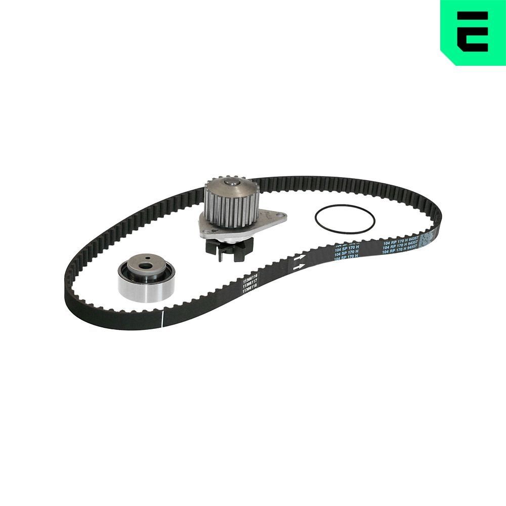 OPTIMAL SK-1003AQ1: Kit cinghia distribuzione, pompa acqua N° denti: 104, Largh.: 17mm, con pompa acqua