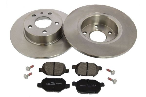 MAPCO 47017: Bremsscheiben und -beläge Hinterachse, Ø: 251mm, voll