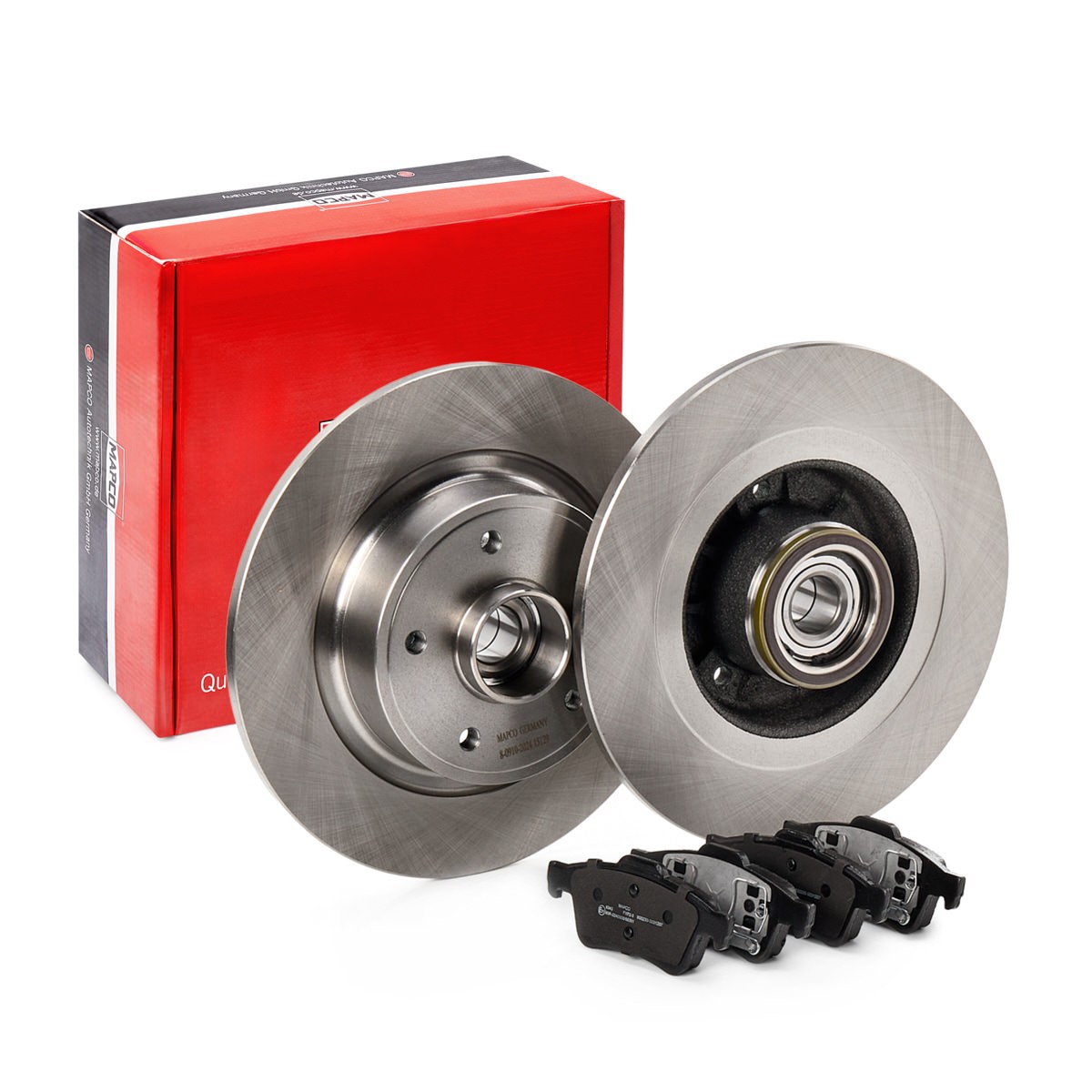 MAPCO 47168: Bremžu komplekts, Disku bremzes Aizmugurējais tilts, Ø: 274mm, pilnīgi, ar riteņa rumbas gultņu komplektu, ar ABS devēja gredzenu