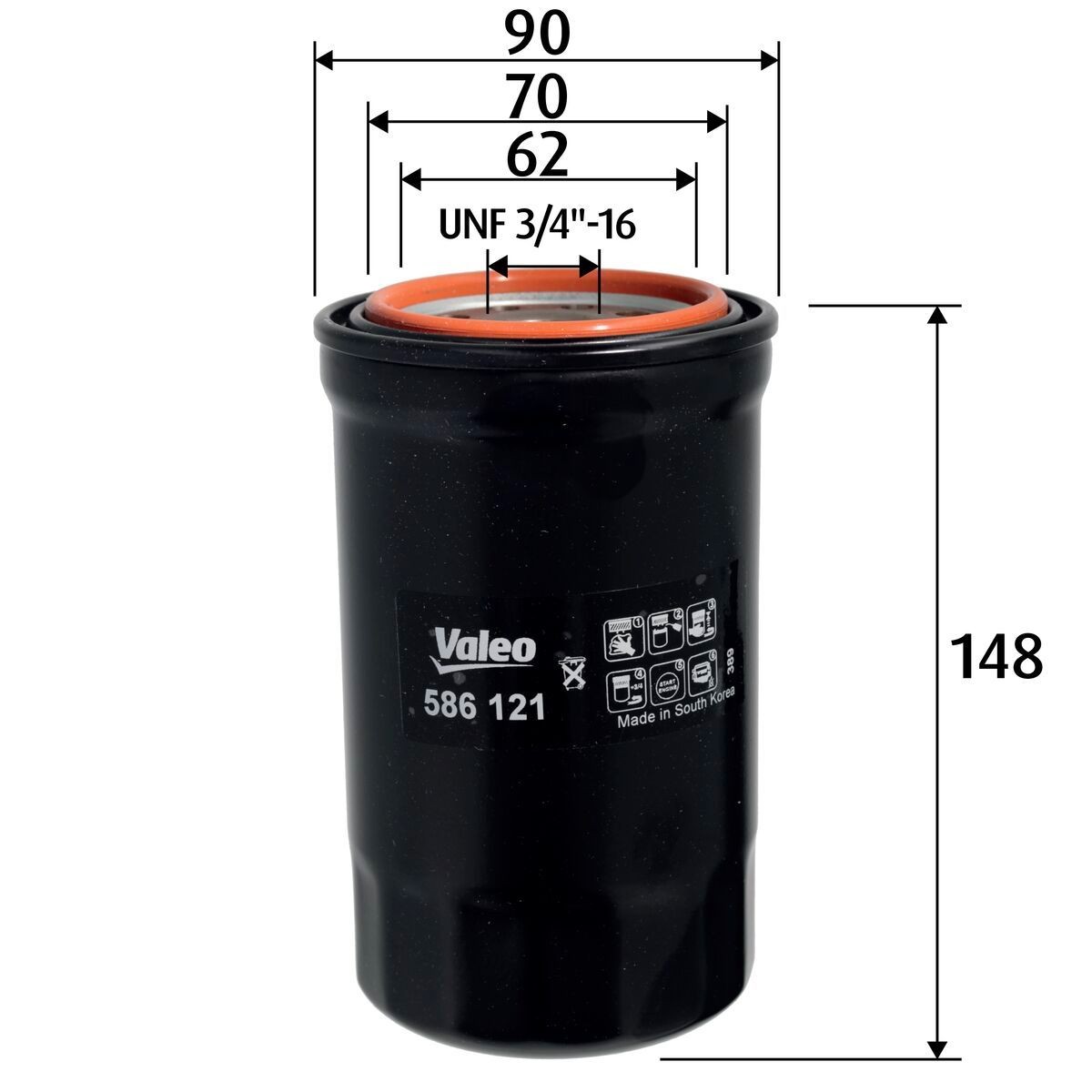 VALEO 586121: Oliefilter