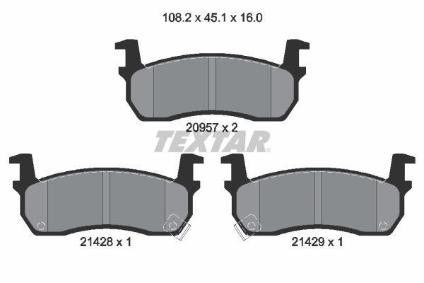 TEXTAR 2095702: Bremseklosser