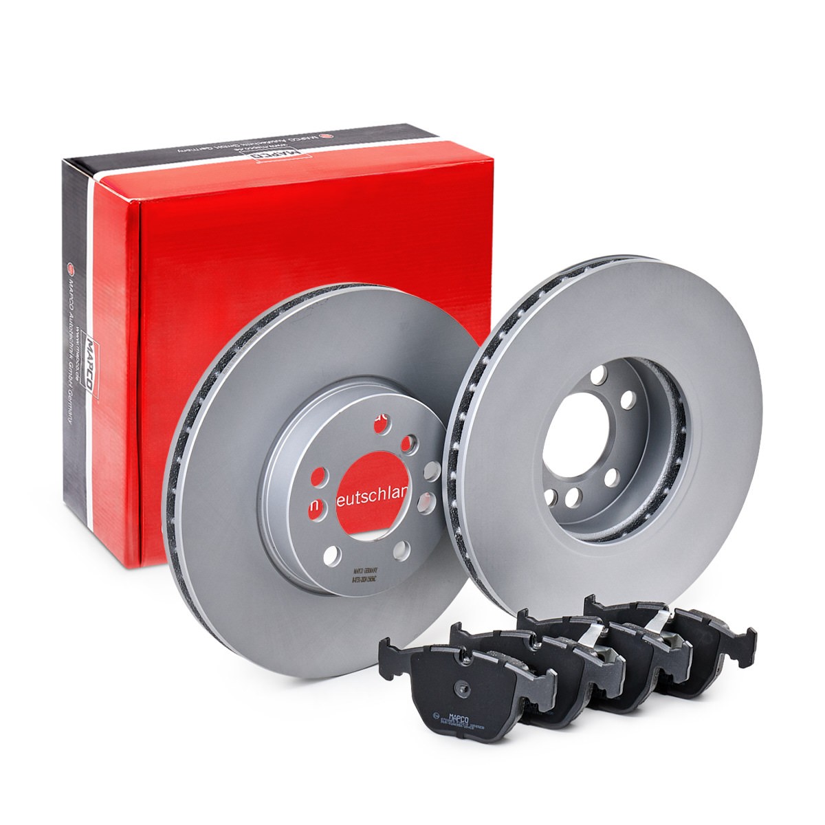 MAPCO 47708HPS: Kit de discos de freno y pastillas Eje delantero, Ø: 332mm, ventilado, Chapa antichirridos