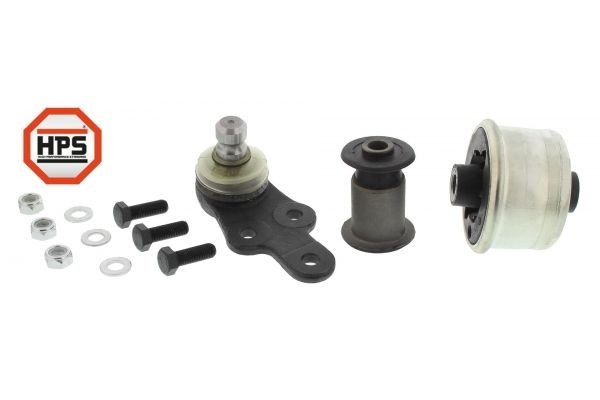 MAPCO 53263HPS: Reparasjonssett, hjulopphengning framaksel venstre, framaksel høyre, nede, med støtte / styreledd, med sikringsboltsett, med gummifeste