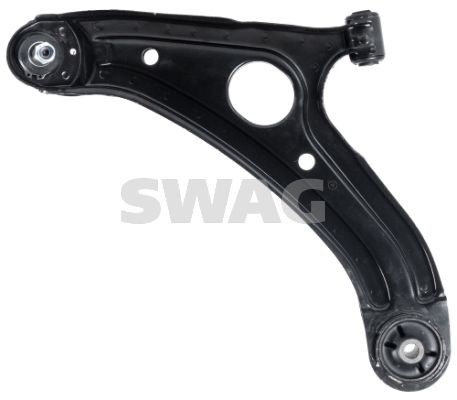 SWAG 90 94 1835: Tukivarsi Etuakseli, vasen, Alla, Teräslevy, lukkomutterilla, kumilaakereilla, Alapallo-/pallonivelellä