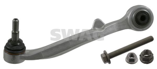 SWAG 20 94 0371: Tukivarsi Etuakseli, ala, Vasen, Alumiini, asennus-/kiinnitysmateriaalilla, Alapallo-/pallonivelellä, laakerilla