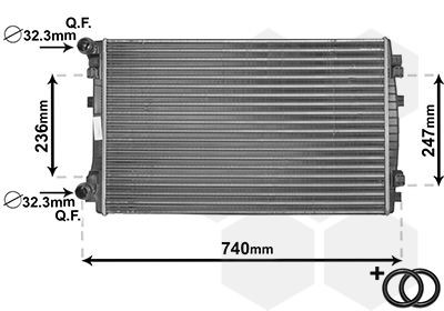 VAN WEZEL 58002338: Radiateur du moteur avec accessoires, avec tuyau, *** IR PLUS ***