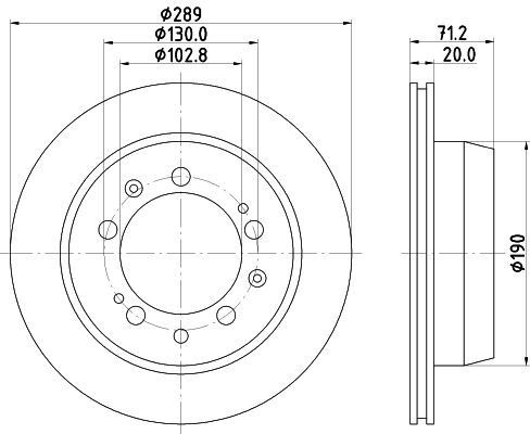 MINTEX MDC1090: Disque de frein Ø: 289mm, ventilé de l'intérieur, Ø: 289mm, sans moyeu de roue, sans roulement de roue, sans boulon de fix° de roue